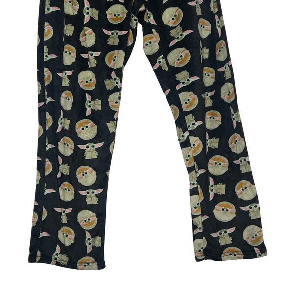 STAR WARS Crazy Lounge Baby Yoda Fleece Pajama Pants Drawstring Pull On Mens XL - Picture 5 of 8
